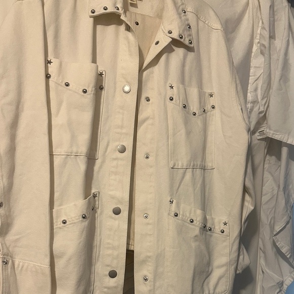 Universal Thread Jackets & Blazers - Universal Thread Off-White Studded Shirt Jacket